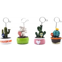 COUOC Card Photo Holder Mini Plant Reserved Number Clip Name Note Memo Stand Office Supply Home Decoration Small Clamps Stand Set of 4 - BSE5LTDAP