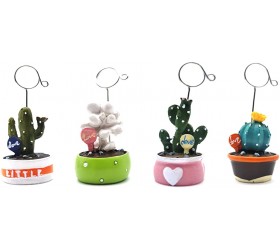 COUOC Card Photo Holder Mini Plant Reserved Number Clip Name Note Memo Stand Office Supply Home Decoration Small Clamps Stand Set of 4 - BSE5LTDAP