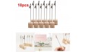 Emiif 10Pcs Wooden Cube Base Memo Clips Holders Stand with Clip Clasp DIY Wire Picture Frame Table Stand Lightweight - BTKC7OVS7
