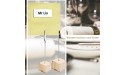 Emiif 10Pcs Wooden Cube Base Memo Clips Holders Stand with Clip Clasp DIY Wire Picture Frame Table Stand Lightweight - BTKC7OVS7