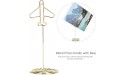 GLOGLOW Memo Clips Holder Stand 10Pcs Table Number Holder Name Place Card Holder Memo Clip Holder Stand Desktop Metal Business Card Photo Golden Airplane Holder with Base - BMC0FSTBQ