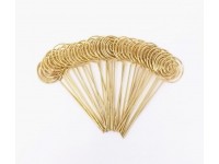 Honbay 30pcs DIY Gold Round Shape Ring Loop Craft Wire Clip Table Card Note Photo Memo Holder Metal Clamp Clay Cake Decoration Accessories - B8XWIBHRA