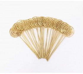 Honbay 30pcs DIY Gold Round Shape Ring Loop Craft Wire Clip Table Card Note Photo Memo Holder Metal Clamp Clay Cake Decoration Accessories - B8XWIBHRA