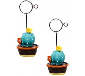 LB-LAIBA Cactus Table Picture Holders Plant Place Card Holders for Centerpieces Wedding Party Birthday Office Desk Memo Menu Decoration 2 Pieces - BSIMJ39RG