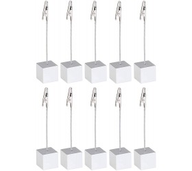 NUOLUX Memo Clip Holder Stand with Alligator Clasp for Pictures Card Paper Note Clip 10pcs Silver - BQMGNDHX5