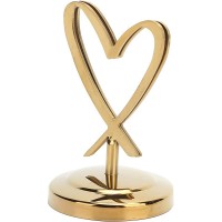Table Number Holders Heart Shaped Name Card Stand Holder for Wedding Banquet Conference Centerpieces Gold - B89A3KGUF