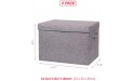 4 Pack Large Foldable Storage Box with Lids [16.5x11.8x11.8] Fabric Storage Cube Organizer Cloth Containers Linen Bins Baskets for Closet Clothes Clothing Bed Room - BQW7EYM8M