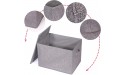 4 Pack Large Foldable Storage Box with Lids [16.5x11.8x11.8] Fabric Storage Cube Organizer Cloth Containers Linen Bins Baskets for Closet Clothes Clothing Bed Room - BQW7EYM8M