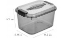 5.5 Quart Black Clear Storage Latch Bins with Lids Handle 6-Pack Plastic Lidded Home Storage Organizing Latch Box - BTVQF5TKH