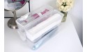 AB Designs Bin Pack [6] Long Home Organizer Storage Boxes with Lids Translucent Clear - B9DE10CWV