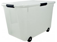 Advantus Rolling Storage Box with Snap Lid 15-Gallon Size Clear 34009 - B695LVI89