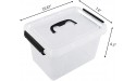 AnnkkyUS 6-pack Plastic Storage Box Bin with Lid Clear Lidded Boxes 5 Liter - BD9S88YN4