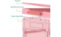 Apsan Collapsible Storage Bins with Lids for organizing Stackable Clear Latch Storage Box with Handle Folding Plastic Containers Pink - B2Y97LOYN