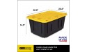 Black & Yellow 27-Gallon Tough Storage Containers with Lids Extremely Durable ® Stackable 4 Pack Black - BTMNDS48O