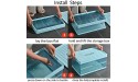 Collapsible Storage Bins with Lids 30 Liter Foldable Plastic Storage Box Storage Containers Organizer for Home Bedroom Kitchen Office Travel Blue Storage Bins - B8P31A8GN