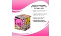 Dagashi Japanese Anime Otaku Snacks Tin Storage Box 4x4-Inch Metal Novelty Stash Container with Pop Top Lid Decorative Organizer Holder Cube Canister - BAE7FUVRY