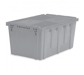 Extra Large Storage Tote with Lid 26.9L x 17W x 12.6H Gray - B5Q48ZS7Z