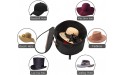 Foldable Round Hat Storage Box With Lid Large Pop-Up Hat Storage Bag Decorative Closet Organizer For Women and Men Can Store Various Types of Hats 17 Inch,Black - BENSTX9TB