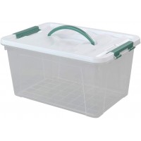 Gloreen 14 Quart Clear Storage Bins with Lid and Handle Multipurpose Stackable Plastic Storage Latches Box Containers - BEVEJG7V2
