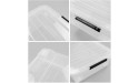 Gloreen 3-Packs Plastic Underbed Storage Bins with Lids 40 Quart Latch Storage Box - B5N2ACS5G