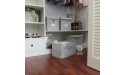 GRANNY SAYS Large Storage Bins with Lids 2-Pack Canvas Boxes for Storage Gray Closet Organizers and Storage - BYH3U11X4