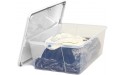 HOMZ Snaplock Clear Storage Bin with Lid Small-12 Quart White 4 Count - BBISU3DZY