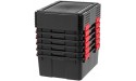 IRIS 30.6 Quart WEATHERTIGHT Storage Box 6 Pack Black - BI7V9975J