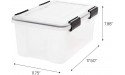 IRIS USA 19 Quart Weathertight Storage Box Clear - BH7LSHT8X