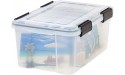 IRIS USA 19 Quart Weathertight Storage Box Clear - BH7LSHT8X