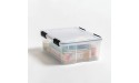 IRIS USA 30.6 Quart Weathertight Plastic Storage Bin Tote Organizing Container with Durable Lid and Seal and Secure Latching Buckles 6 Pack - B6XVOO1J4