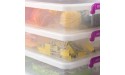 IRIS USA 6 Qt. Large Flat Plastic Modular Storage Bin Tote Organizing Container with Durable Lid and Secure Latching Buckles Stackable and Nestable 6 Pack Clear and Purple - BEVCJ48UT