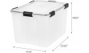 IRIS USA 74 Quart Weathertight Plastic Storage Bin Tote Organizing Container with Durable Lid and Seal and Secure Latching Buckles 2 Pack - BC4CMM5NA