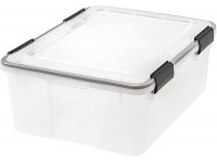 IRIS  Weathertight Storage Box 30 Quart Clear - BFUQRVIO9