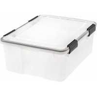 IRIS Weathertight Storage Box 30 Quart Clear - BFUQRVIO9