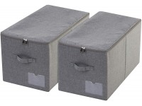 iwill CREATE PRO Pack of 2 Large Size Bedding Sheets Blankets Pillows Storage Boxes Dark Gray - B987T0D33