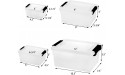 Jucoan 4 Pack Clear Plastic Storage Bin with Lid and Black Buckles 8.5 4.5 1 0.5 Quart Stackable Plastic Latch Bin Tote Container for Snack Toy Crafts Art Supplies - B7UL4I9G6
