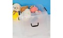 Nicesh 17.5 L Plastic Large Storage Box Clear Latch Bin with Handle and Lid Set of 4 - B1IXB28ZI