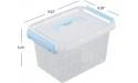 Ortodayes 3 Quart Plastic Storage Bins Pack of 6 Small Boxes with Lids - BHRQAQUVX