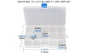 Qualsen 4 Pack Plastic Compartment Box with Adjustable Dividers Craft Tackle Organizer Storage Containers Box 15 Grid Clear - BWNJS1NCI