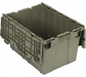 Quantum Storage Systems QDC2115-12 Attached Lid Container 1.67 Cu Ft Gray 21 x 15 x 12 - BF57PR81W