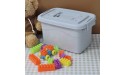 Readsky 6-Pack 5 L Plastic Storage Bin with Lid and Handle Grey - BNMOLDAPH