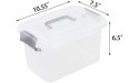 Saedy 5 Quart Latching Box Great Funtionality Plastic Storage Bin with Lid 6 Packs - BQDAEMMZ2