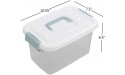 Sosody Plastic Clear Storage Bins 5 L Clear Latch Boxes 6 Packs - BNBCA3WJG