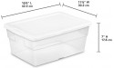 Sterilite 16428012 Storage Box 16 Quart White Lid with Clear Base 24-Pack - BFUALC71E