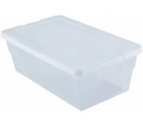 Sterilite Storage Box 13.5 X 8.3 X 4.8 6 Qt. Clear Pack of 2 - BWZO1ZAJL