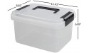 Vababa 8 L Clear Plastic Storage Box with Handle 1-Pack - BOTTM06NQ