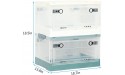 X-cosrack 2 Packs Storage Bins with Lids,Clear Stackable Lidded Storage Bins,Collapsible Storage Cube Bins with Wheels Plastic Storage Box Containers with Double Doors for Home Office Bedroom Living Room - BHSEDPNQ7