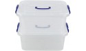 Yarebest 2-pack Storage Boxes with Lids 8 Liter Plastic Box Set - BBRV35SBM