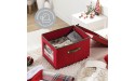 ZOBER Holiday Accessory and Decor Storage Box 3-Pack with Decorative Trim Holiday Storage Solution Red - BG3C3UEOG