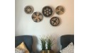 Aarde Home Aarde Wicker Wall Hanging Basket Home Décor. Set of 5 Natural Seagrass Flat Rattan Baskets Unique African Boho Wall Art living room bedroom office. Round Woven Coffee Table Bowls Trays - BN8STBQ62
